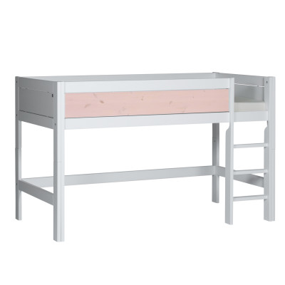 Lifetime half-height bed with deluxe slatted frame white