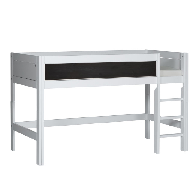 Lifetime half-height bed with deluxe slatted frame white