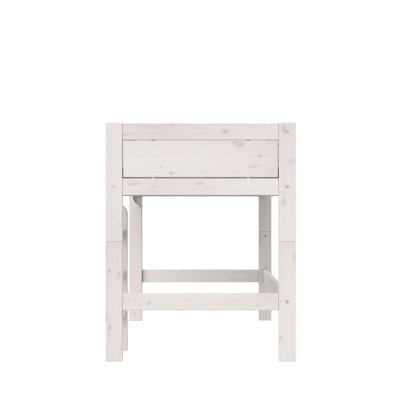 Letto a mezza altezza Lifetime con telaio a doghe premium whitewash