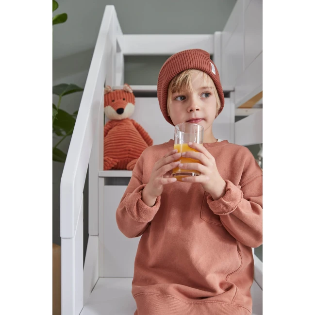 Lifetime Kidsrooms Letto a mezza altezza con scale e struttura a doghe premium bianco