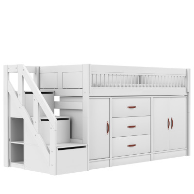 Lifetime Lit mi-hauteur Tout-en-un blanc