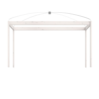 Lifetime Canopy Bed Frame for Single Bed 120x200 Whitewash