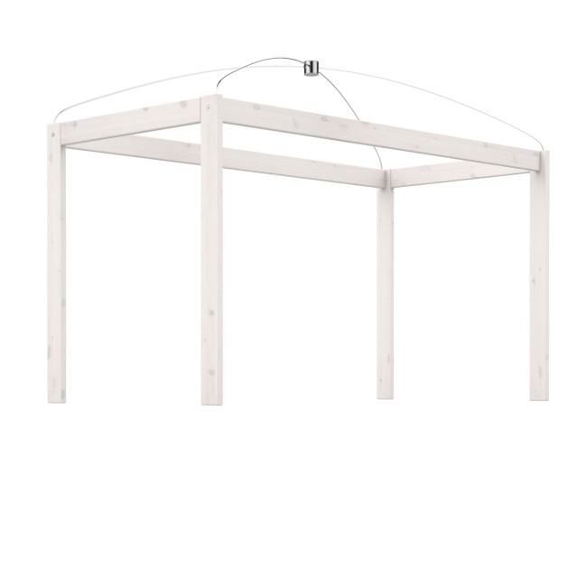 Lifetime Canopy Bed Frame for Single Bed 120x200 Whitewash