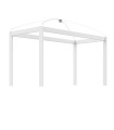 Lifetime Canopy Bed Frame for Single Bed 120x200 White