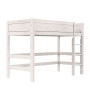 Lifetime medium loft bed 113cm with rolling floor with straight ladder whitewash