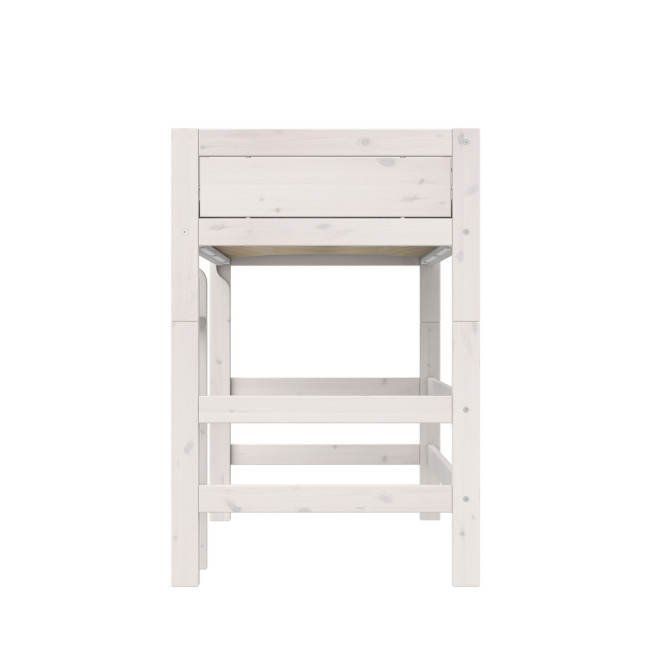 Lifetime Mittel-Hochbett 152cm mit Deluxe Lattenrost whitewash