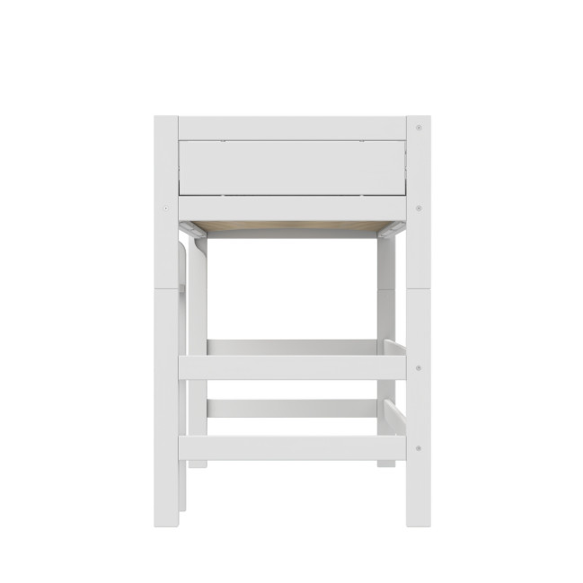 Lifetime Hochbett 152cm mit Deluxe Lattenrost weiss