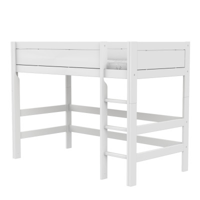 Lifetime Lit mezzanine 152 cm avec escalier et sommier Premium, blanc