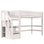 Lifetime Kidsrooms Mittel Hochbett 152 x 257 x 102 cm Whitewash Delux. Lattenrost
