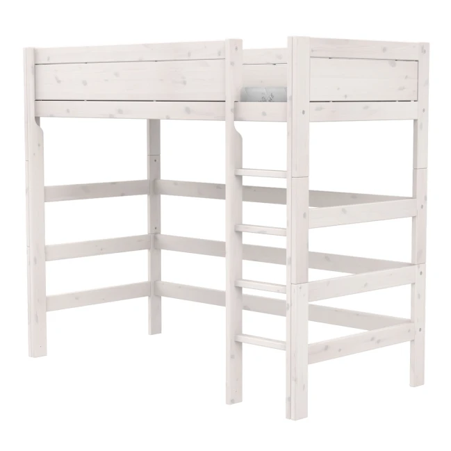 Letto a soppalco Lifetime con struttura a doghe deluxe e calce a scala diritta