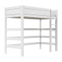 Lifetime lit mezzanine 177 cm avec échelle droite et sommier premium blanc