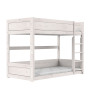 Lifetime niedriges Etagenbett mit gerader Leiter 90 x 200 cm, Standard Lattenrost whitewash