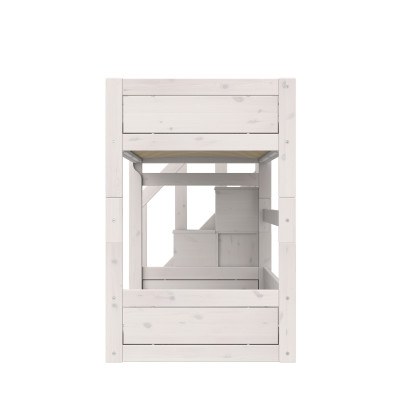 Lifetime low bunk bed with stepladder 90 x 200 cm, slatted base deluxe whitewash