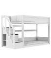 Lifetime low bunk bed with stepladder 90 x 200 cm, slatted base premium white