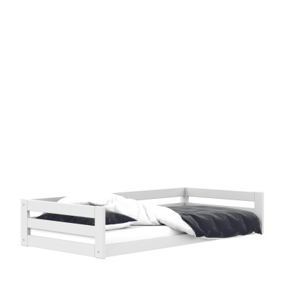 Lit simple Montessori pour enfant Lifetime Elements avec sommier à lattes standard en blanc