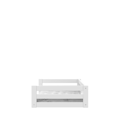 Lit simple Montessori pour enfant Lifetime Elements avec sommier à lattes standard en blanc