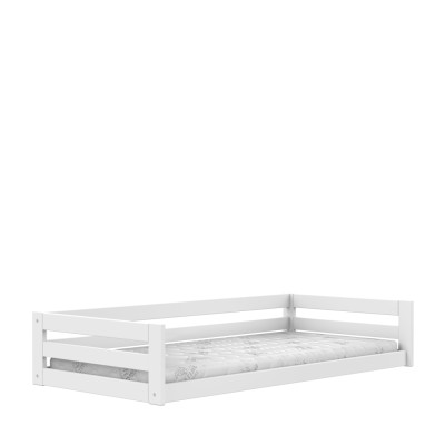 Lit simple Montessori pour enfant Lifetime Elements avec sommier à lattes standard en blanc