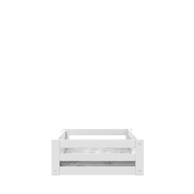 Lit simple Montessori pour enfant Lifetime Elements avec sommier à lattes standard en blanc