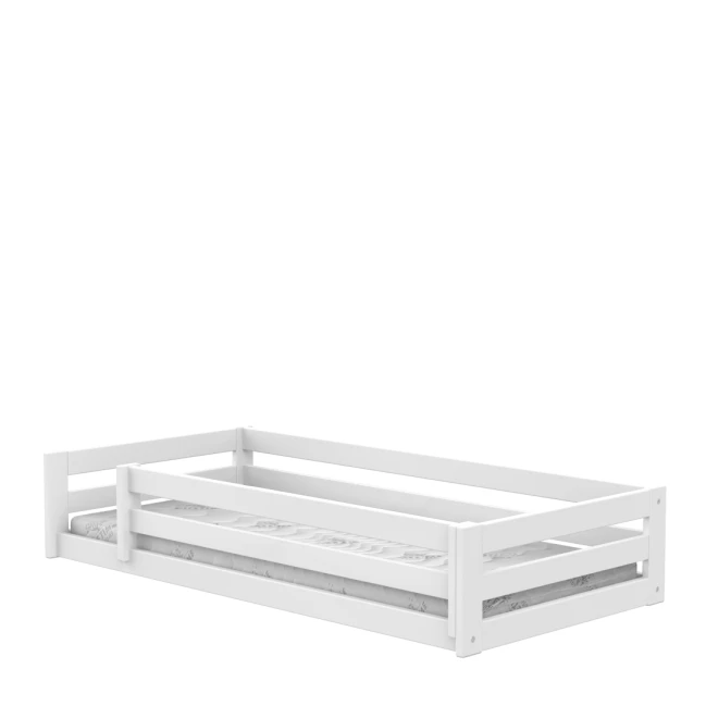 Lit simple Montessori pour enfant Lifetime Elements avec sommier à lattes standard en blanc