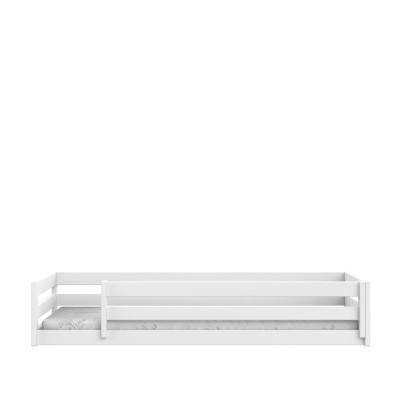 Lit simple Montessori pour enfant Lifetime Elements avec sommier à lattes standard en blanc