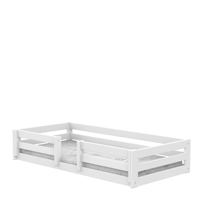 Letto singolo Montessori per bambini Lifetime Elements con doghe standard in bianco