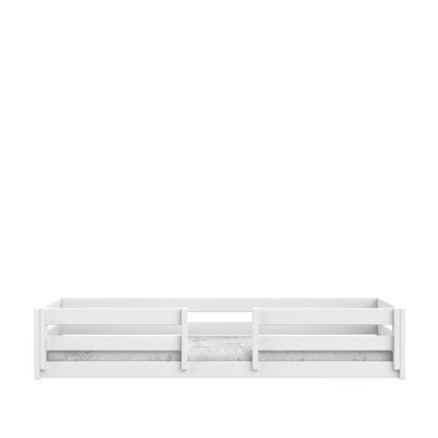 Lit simple Montessori pour enfant Lifetime Elements avec sommier à lattes standard en blanc