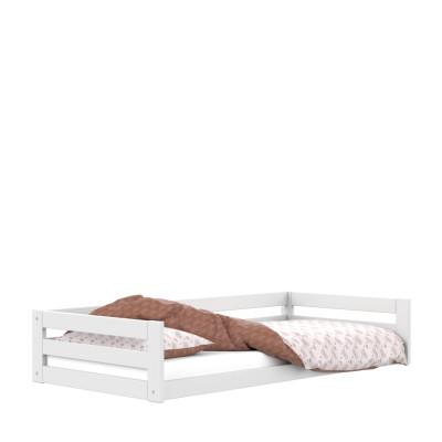 Lit simple Montessori pour enfant Lifetime Elements avec sommier à lattes standard en blanc