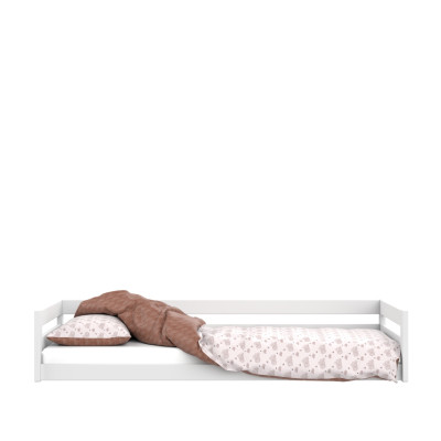 Lit simple Montessori pour enfant Lifetime Elements avec sommier à lattes standard en blanc