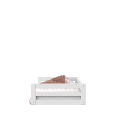 Lit simple Montessori pour enfant Lifetime Elements avec sommier à lattes standard en blanc