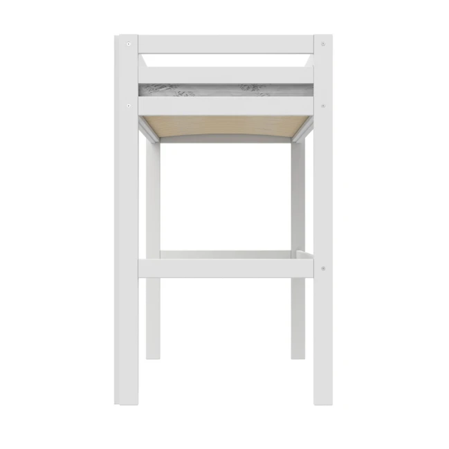 Lifetime Hochbett Bett Elements mit gerader Leiter und Standard Lattenrost weiss