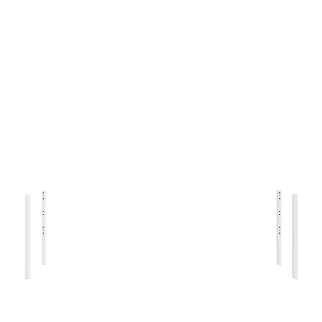 Lifetime Legs for Single Bed Elements - White