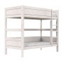 Lifetime bunk bed with straight ladder, standard slatted base, whitewash
