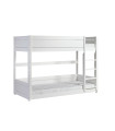 Letto a castello basso con scaletta dritta Lifetime 120 x 200 cm telaio a doghe deluxe bianco