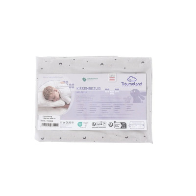 Träumeland Housse de coussin Moon gris 40 x 60 cm