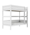 Lifetime Etagenbett mit gerader Leiter, Premium Lattenrost Weiss