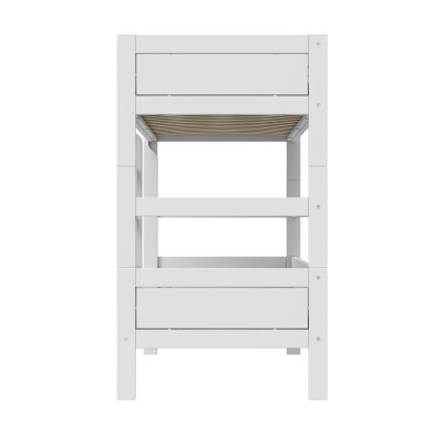 Lifetime Etagenbett mit gerader Leiter, Premium Lattenrost Weiss
