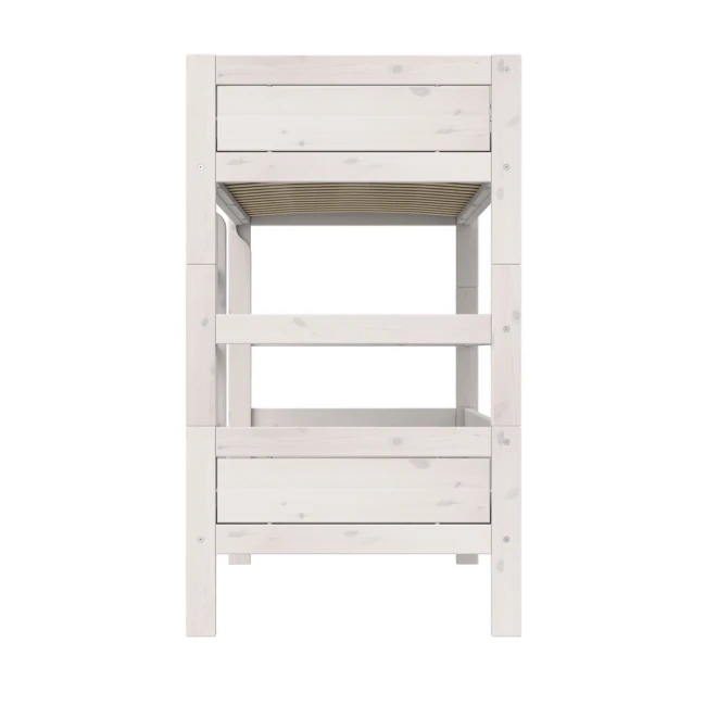Lifetime Etagenbett mit gerader Leiter, Premium Lattenrost Whitewash