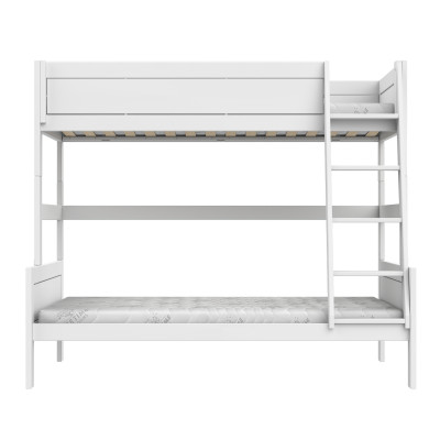 Lifetime Etagenbett FAMILY, oben 90x200, unten 120x200 inkl. 2 DeLuxe-Lattenroste Weiss
