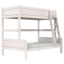 Letto a castello Lifetime FAMILY, top 90x200, bottom 120x200 incl. 2 telai a doghe DeLuxe Whitewash