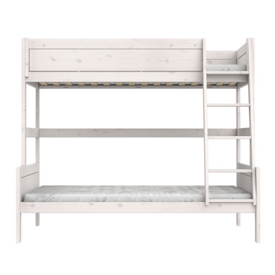 Lifetime Etagenbett FAMILY oben 90x200 unten 120x200 inkl. 2 Premium-Lattenroste Whitewash