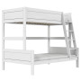 Lifetime Etagenbett FAMILY oben 90x200 unten 120x200 inkl. 2 Premium-Lattenroste Weiss