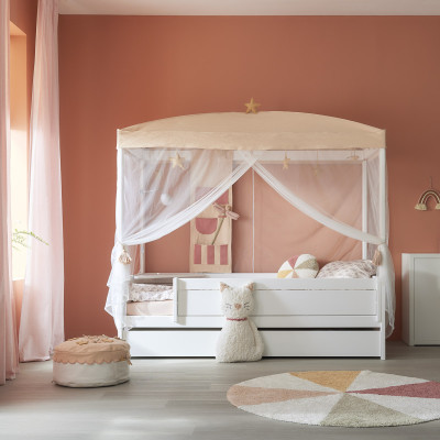 Lifetime Himmelbett Fairy Theatre Weiss 90x200 – Inkl. Himmel & Lattenrost