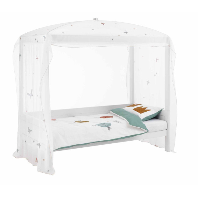 Lifetime Himmelbett FAIRY DUST 90x200 mit Vohang + DeLuxe-Lattenrost