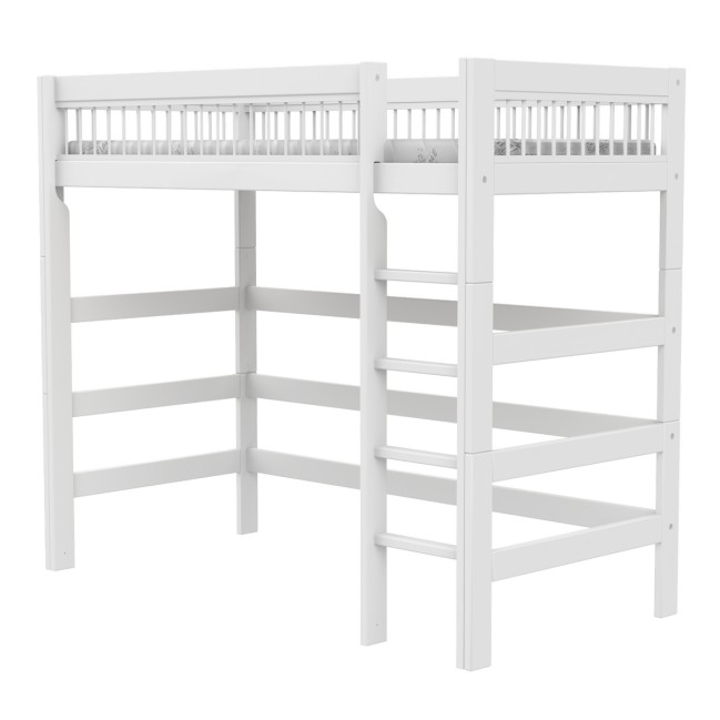 Lifetime Hochbett mit gerader Leiter Breeze 90 x 200 cm, Premium-Rollboden weiss