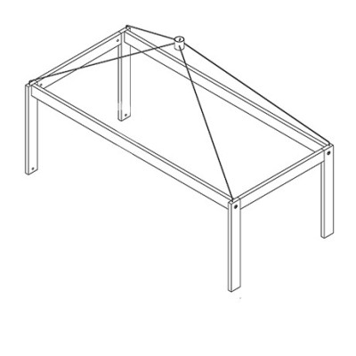 LifeTime Sky Frame pour Mini Lit Mezzanine Laqué Blanc