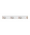 Lifetime Coat Hook Strip White Lacquered