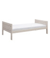 Lifetime base bed 90x200, without back, with deluxe slatted frame whitewash
