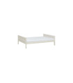Lifetime Bed 140x200, Without back with Deluxe Slatted Frame whitewash
