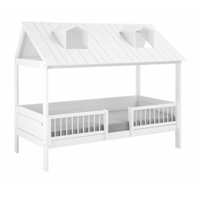 Lifetime Lit Beach house 90x200 cm avec sommier, blanc