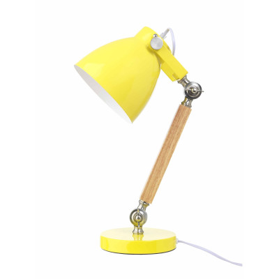 Lampe de Table Bois / Métal - Jaune